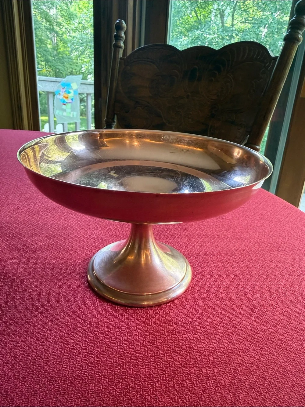 Coppercraft Guild Copper vintage MCM solid copper pedestal bowl